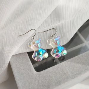 Cute Acrylic Bear Drop Earrings